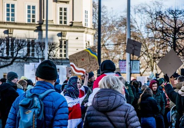 Protest Sztokholmie Szwecja Przeciwko Inwazji Rosjan Ukrainę — Darmowe zdjęcie stockowe