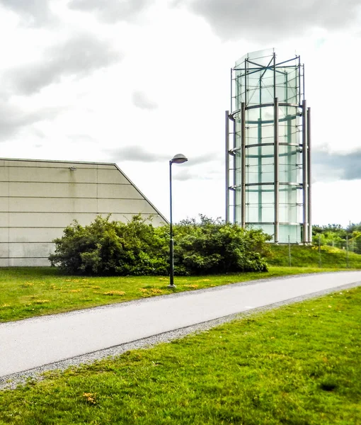 Torre Ventilazione Sistema Gallerie Traffico Nel Sud Stoccolma Svezia — Foto Stock