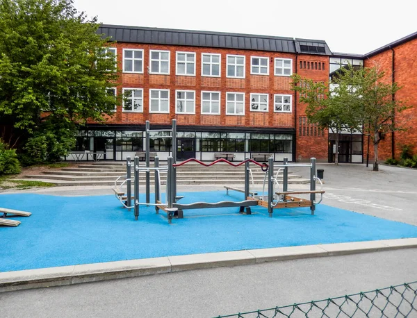 Spielplatz Der Internationalen Englischschule Stockholm Schweden — Stockfoto