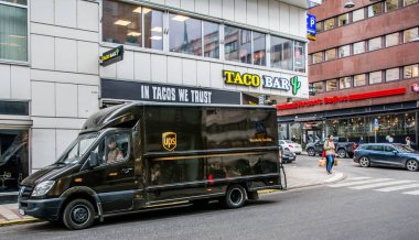 İsveç, Stockholm 'de kargo aracı..