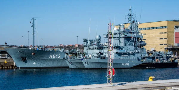 Navires Guerre Pays Amis Stockholm Suède Pour Bunkering Détente — Photo