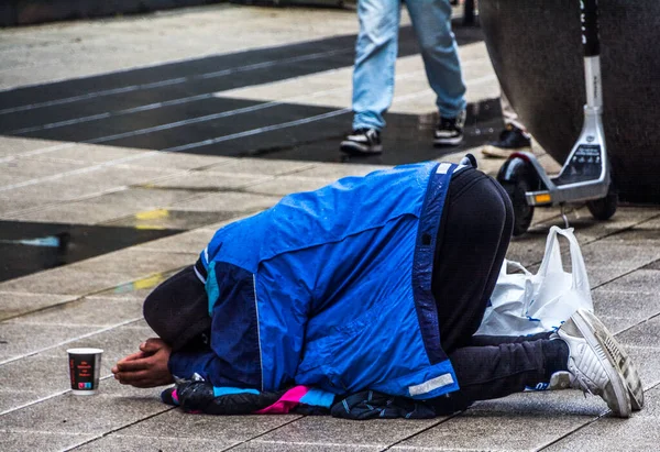 Mendigo Centro Estocolmo Suecia — Foto de Stock