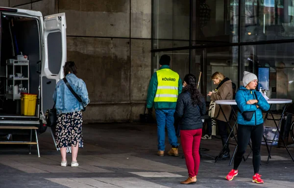 Vaccination Covid Central Stockholm Sweden — Foto de Stock