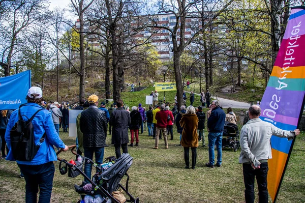 Protest Stockholm Sweden Putins War Ukraine Every Wednesday Lunchtime Protest — Foto de Stock