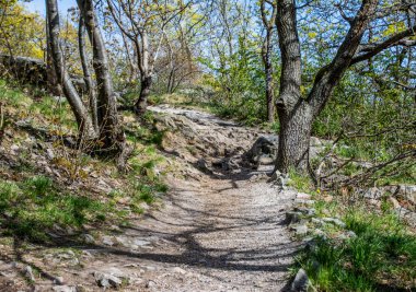 Eski hapishane adası Langholmen 'deki Parkway. Stockholm, İsveç' in merkezi..