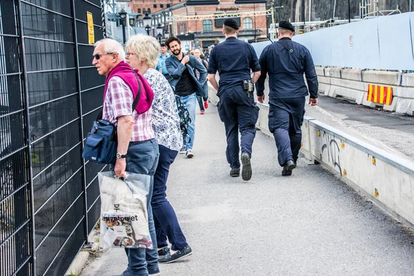 Otan Armada Centro Estocolmo Suecia Antes Entrar Juego Guerra Mar — Foto de Stock