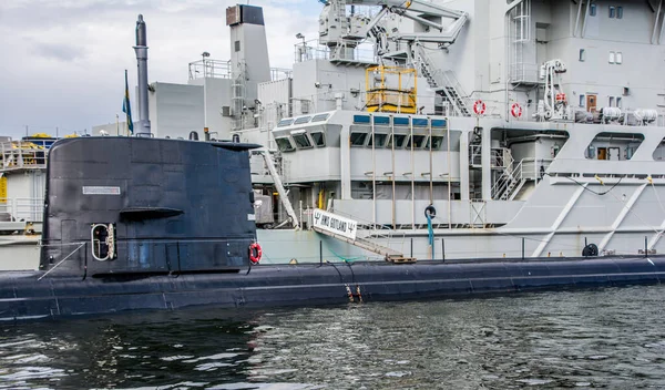 Otan Armada Centro Estocolmo Suecia Antes Entrar Juego Guerra Mar — Foto de Stock