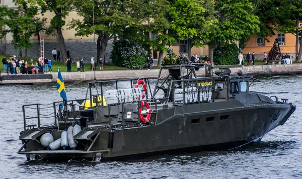 스웨덴 스톡홀름 중앙에 Nato 아르마다 전쟁에 참가하기 — 스톡 사진