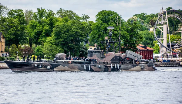 Нато Армада Центре Стокгольма Швеция Перед Началом Военных Учений Балтийском — стоковое фото