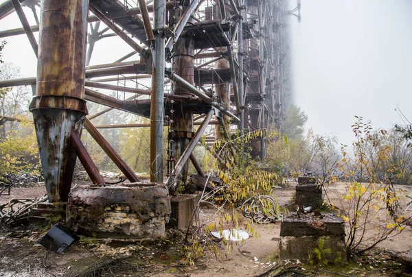 Sistema Radar Sovietico Posto All Orizzonte Ucraina Nell Area Chernobyl — Foto Stock