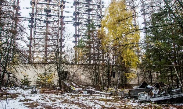 Ukrayna Çernobil Bölgesinde Bulunan Eski Sovyet Radar Sistemi Oth Sistemi — Stok fotoğraf