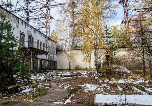 Antiguo Soviético Sobre Horizonte Sistema Radar Colocado Ucrania Área Chernóbil — Foto de Stock