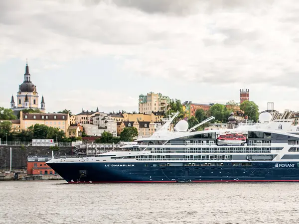 Bateau Croisière Champlain Dans Port Stockholm Suède — Photo