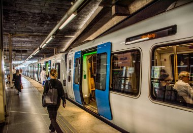 Stockholm, İsveç 'teki C30 adlı metro treninin son modeli..
