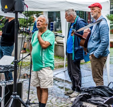 ABD ve NATO 'ya karşı 4 Temmuz' da Stockholm, İsveç 'te protesto.