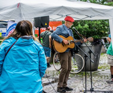 ABD ve NATO 'ya karşı 4 Temmuz' da Stockholm, İsveç 'te protesto.