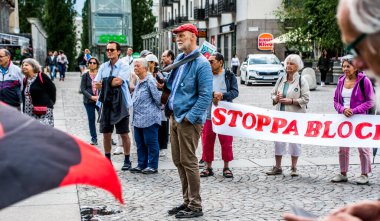 ABD ve NATO 'ya karşı 4 Temmuz' da Stockholm, İsveç 'te protesto.