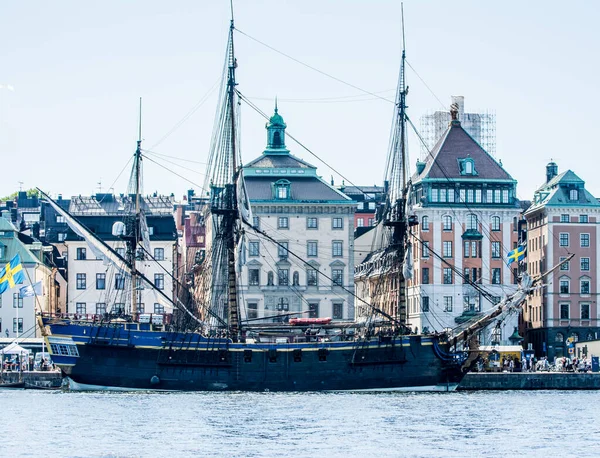 Sailing Ship Ostindiefaranden Gotheborg Stockholm Sweden Trip Asia — Stock Photo, Image