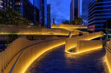 Bangkok, Tayland - 4 Haziran 2022: Bangkok 'ta Chongnonsi Kanalı kamu parkı