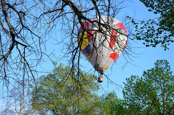 Hot Air Balloon Sky Park Spring — ストック写真