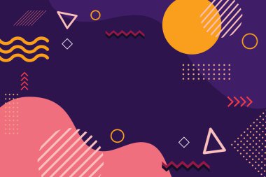 90 'ların soyut renkli eğlenceli geçmişi. İniş sayfası, web sitesi ve kapak sayfası için arka plan retro uygun.