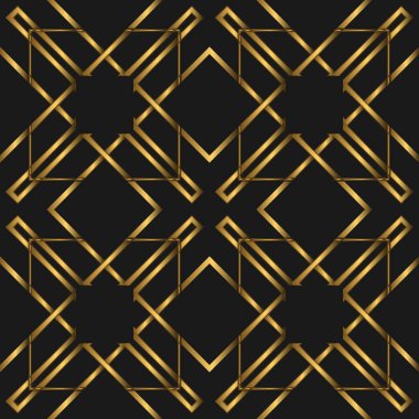 Altın Lüks Kusursuz Şablon. Duvar Kağıdı, Davetiye, Yazdırma Sanatı, Vektör Arkaplanı için Klasik Konsept Uygun.