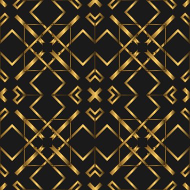 Altın Lüks Kusursuz Şablon. Duvar Kağıdı, Davetiye, Yazdırma Sanatı, Vektör Arkaplanı için Klasik Konsept Uygun.