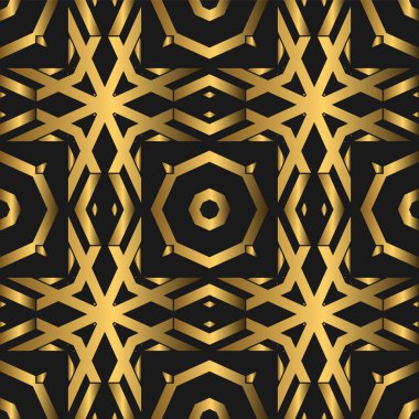 Altın Lüks Kusursuz Şablon. Duvar Kağıdı, Davetiye, Yazdırma Sanatı, Vektör Arkaplanı için Klasik Konsept Uygun.