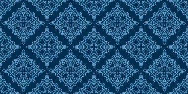 Süslü Şatafatlı Kusursuz Şablon. Duvar Kağıdı, Davetiye, Yazdırma Sanatı, Vektör Arkaplanı için Klasik Konsept Uygun