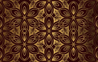 Süslü Şatafatlı Kusursuz Şablon. Duvar Kağıdı, Davetiye, Yazdırma Sanatı, Vektör Arkaplanı için Klasik Konsept Uygun