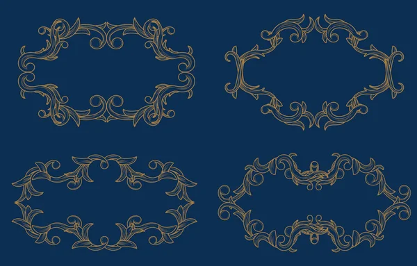Золотая Роскошь Декоративным Орнаментом Векторный Орнамент Роскошной Концепции Этикетки Баннера — стоковый вектор