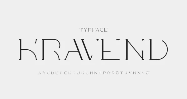 Elegant Modern Alfabet Serif Lettertype Serieftypografie Met Modern Minimalistisch Concept — Stockvector