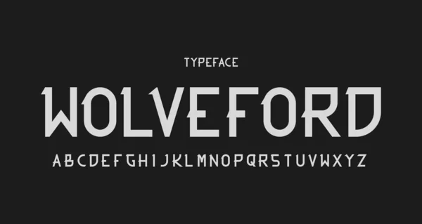 Modern Vintage Alfabet Sans Serif Lettertype Moderne Typografie Met Vintage — Stockvector