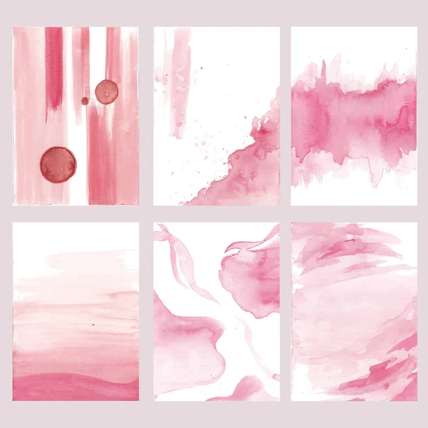 Růžové Abstraktní Akvarel Pozadí Stock Vektory