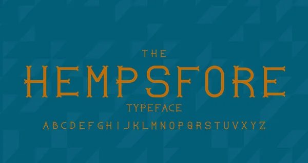 Vintage Modern Alfabet Lettertype Typeface Typografie Met Vintage Concept Voor — Stockvector