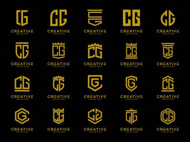 Şablon CG logo simgesinin ilk harflerini ayarla