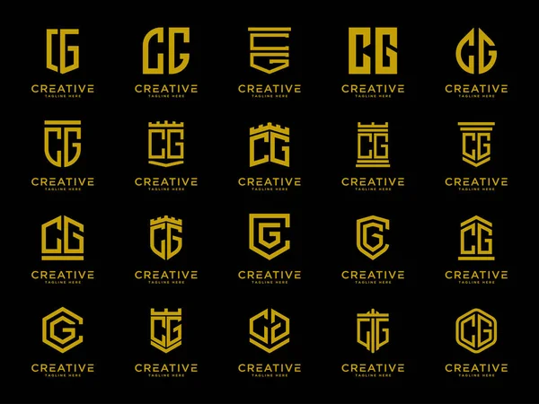 Şablon CG logo simgesinin ilk harflerini ayarla