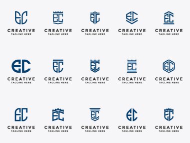 AK logo simgesinin Set ilk harflerinden şirketler için ilham verici logo tasarımları. - Vektörler