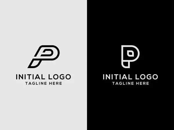 Modelo Logotipo Conjunto Design Ícone Letra Inicial — Vetor de Stock