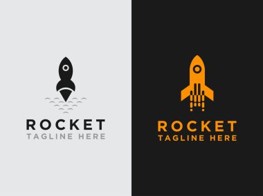 Roket Logosu Tasarımı Şablon vektörünü Ayarla