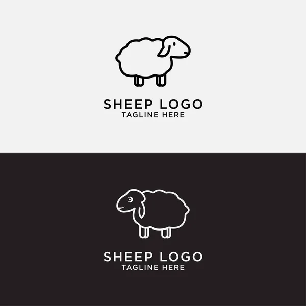 Modèle Set Logo Mouton Icône Design Illustration De Stock