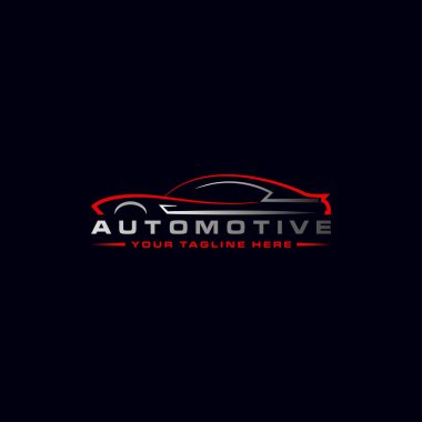 Vector Oto Yıkama Logosu, Araba Otomobili / Yarış Arabası / Otomotiv Tasarımı - Vektör