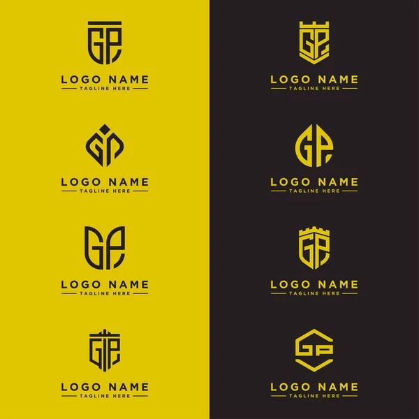 Σύνολο Εμπνευσμένων Σχεδίων Λογότυπων Για Εταιρείες Από Αρχικά Γράμματα Του — Διανυσματικό Αρχείο