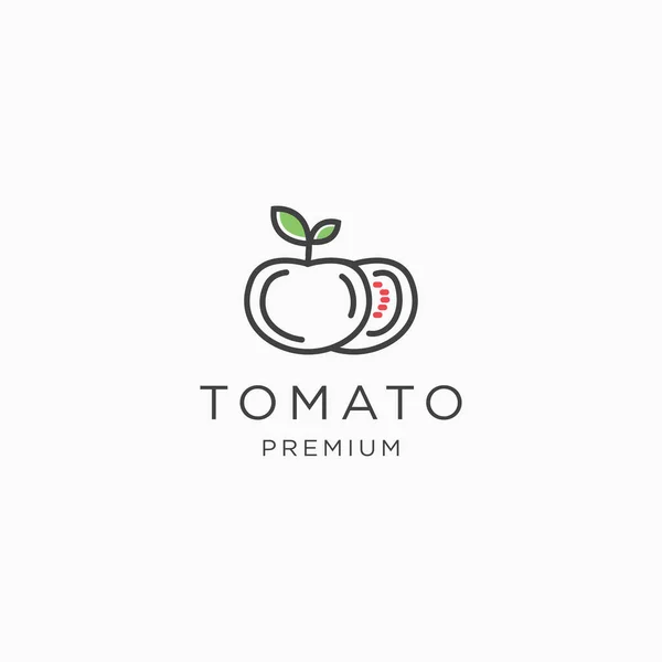 Vorlage Tomaten Design Logo Isoliertes Gemüse Vektorillustration — Stockvektor