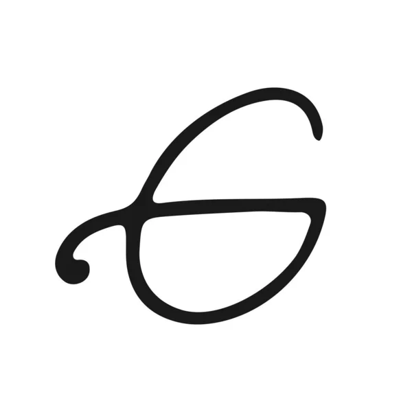 Letter G logo, icon. Hand drawn isolated letter G sign. Handwritten, lettering for logo. Calligraphy letter G template. Lettering script, font — Stock Vector