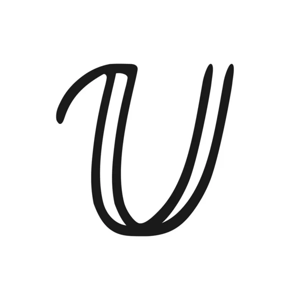 Letter Logo Icon Hand Drawn Isolated Letter Sign Handwritten Lettering — Stockvektor