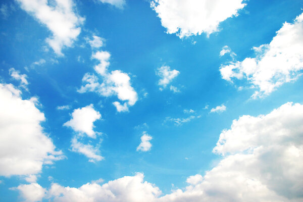 Blue sky with white clouds