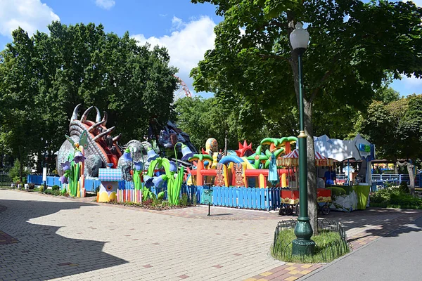 Kharkov Ucrânia Setembro 2019 Atração Inflável Multi Colorida Para Crianças — Fotografia de Stock