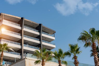 Apartment building is a new residential building in the open air. South Turkey real estate.
