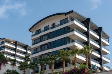 Multi-apartment residential complex in the open air. South Turkey real estate.